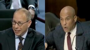 Cory Booker questioning Adam Candeub during Senate hearing
