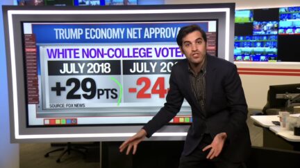 Harry Enten covering Trump polls for CNN
