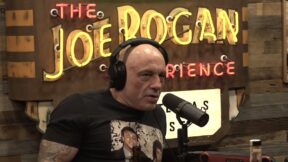 Joe Rogan hosting The Joe Rogan Experience