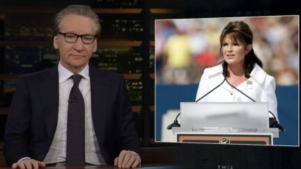 Bill Maher hosting Real Time on HBO