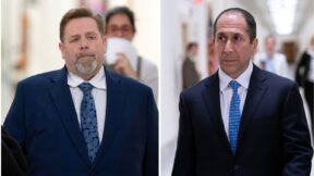 Darren Indyke, left; Richard Kahn, right (AP Photos/Jose Luis Magana)