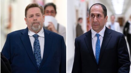Darren Indyke, left; Richard Kahn, right (AP Photos/Jose Luis Magana)