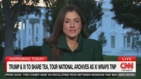Kristen Holmes at the white house friday morning, a day after the ban was temporarily lifted by a judge