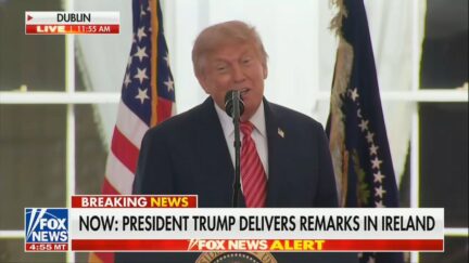 trump speaking at deerfield residence in dublin
