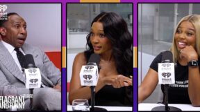 Cari Champion and Jemele Hill interviewing Stephen A. Smith
