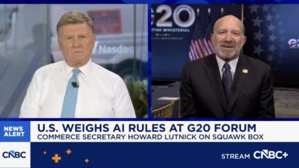 Joe Kernen interviewing Howard Lutnick