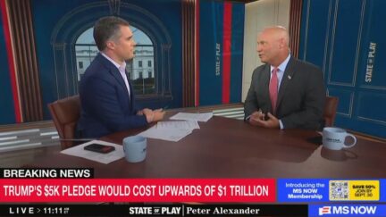 Peter Alexander interviewing Marc Short on MS NOW