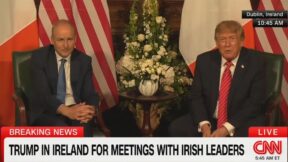 Micheál Martin and Donald Trump