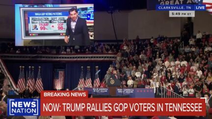 President Donald Trump played a clip of CNN chief data analyst Harry Enten talking about how popular he was compared to Ronald Reagan and Abraham Lincoln among Republicans