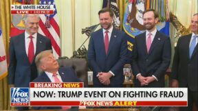 trump looks back at vance