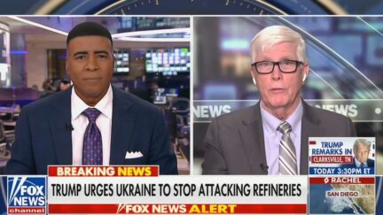 Kevin Corke interviewing Hugh Hewitt