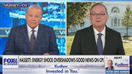 Stuart Varney interviewing Kevin Hassett