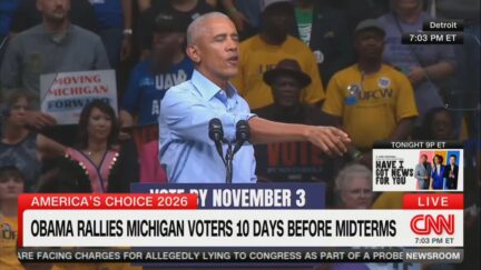 Ex-President Barack Obama urged a crowd to bend their knees after a woman fainted in the crowd during a Saturday rally