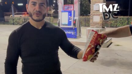 Abdul El-Sayed at Detroit gas station