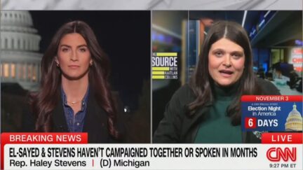 Kaitlan Collins interviewing Haley Stevens