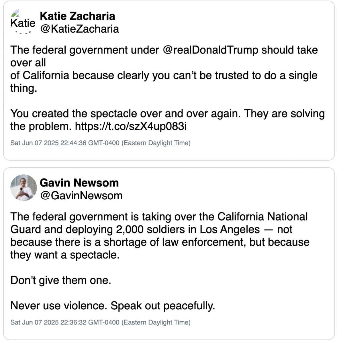 Zacharia tweet